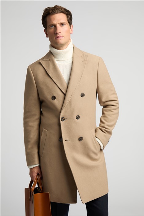 Alexandre Cashmere Blend Oatmeal Overcoat