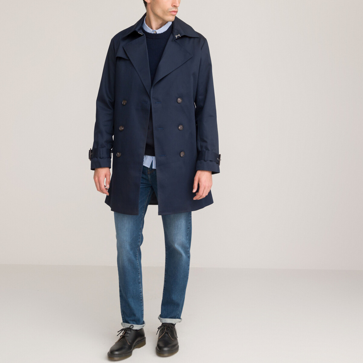 Signatures Water-Repellent Trench Coat with Belt