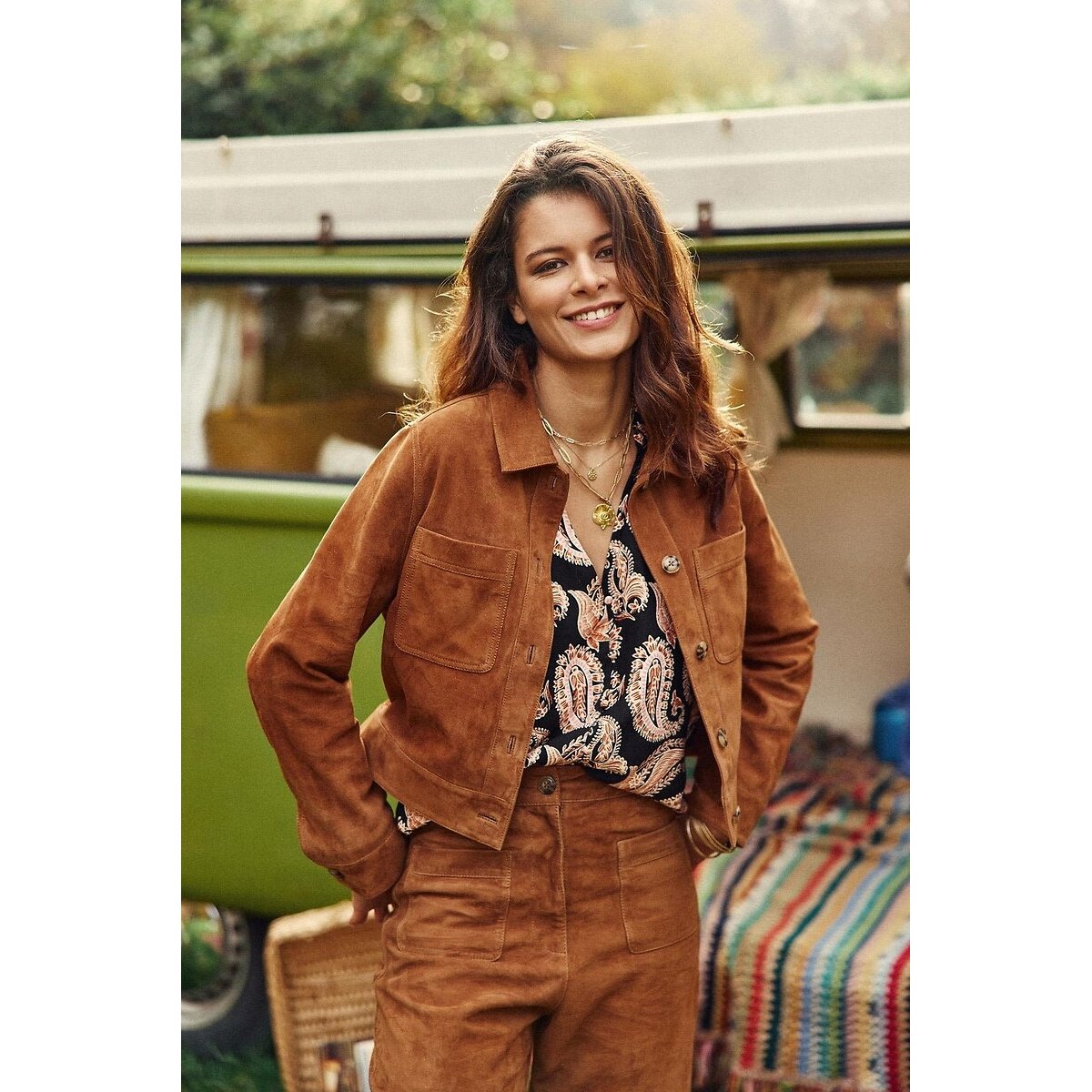 Short Jacket in Goatskin Leather, VIRGINA