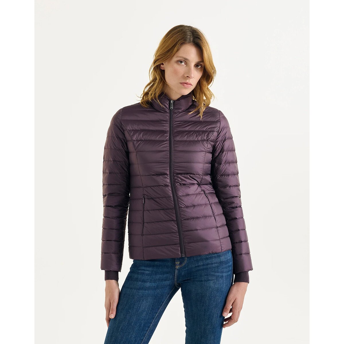 Cha Padded Puffer Jacket with High Neck and Zip Fastening