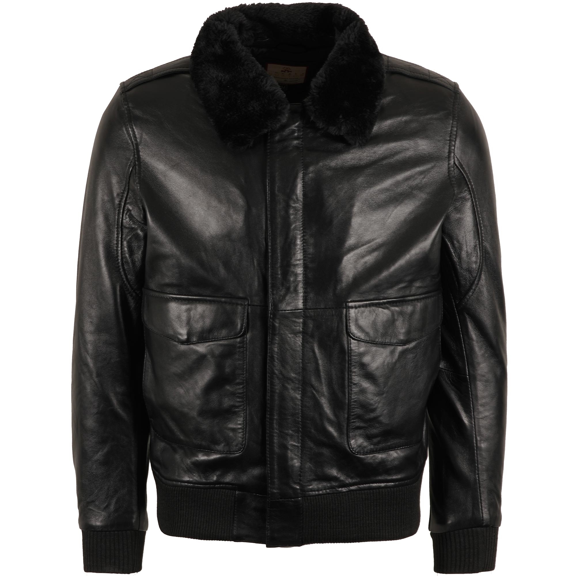 G1 Aviator Flight Leather Jacket - Black