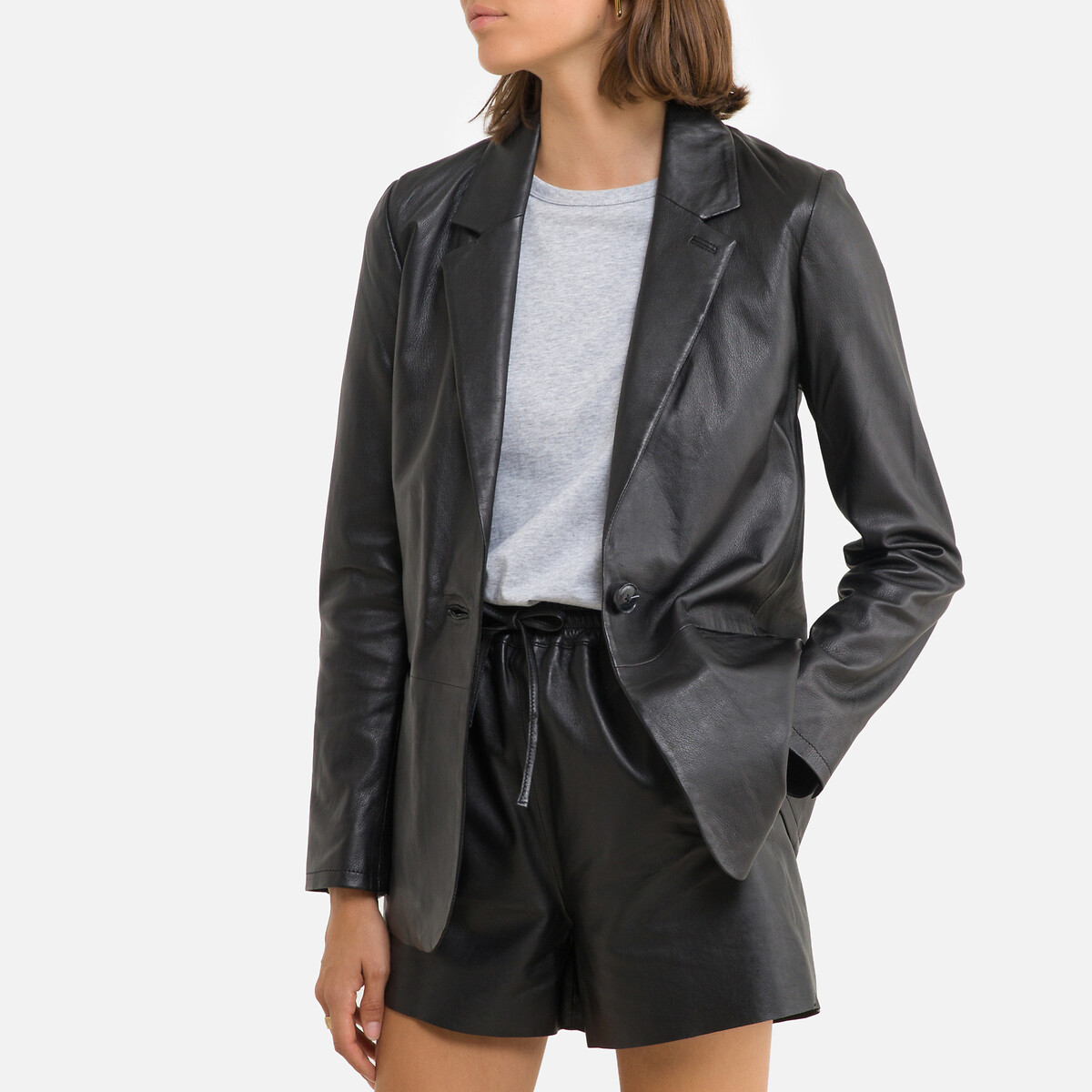 Meg Leather Blazer