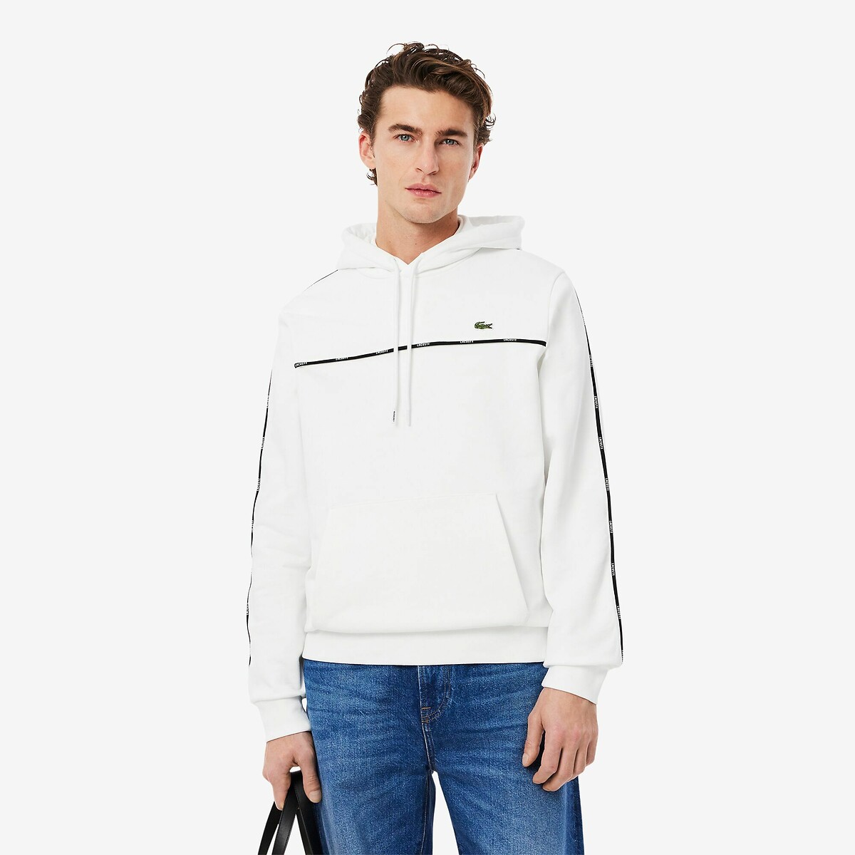Hooded Sweatshirt with Lacoste Piping