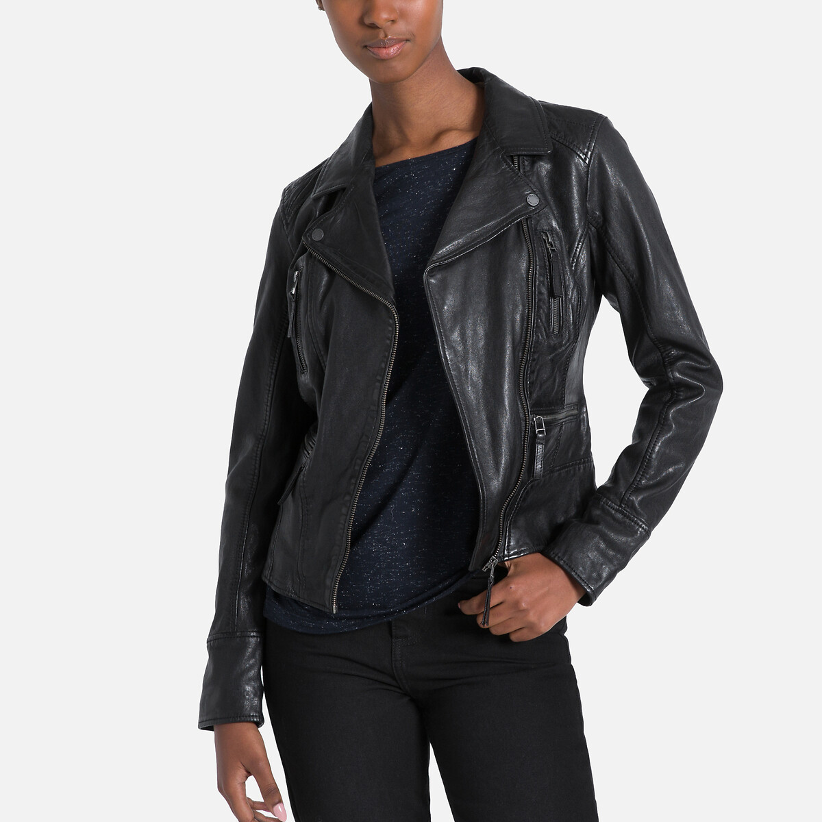 Camera Leather Biker Jacket