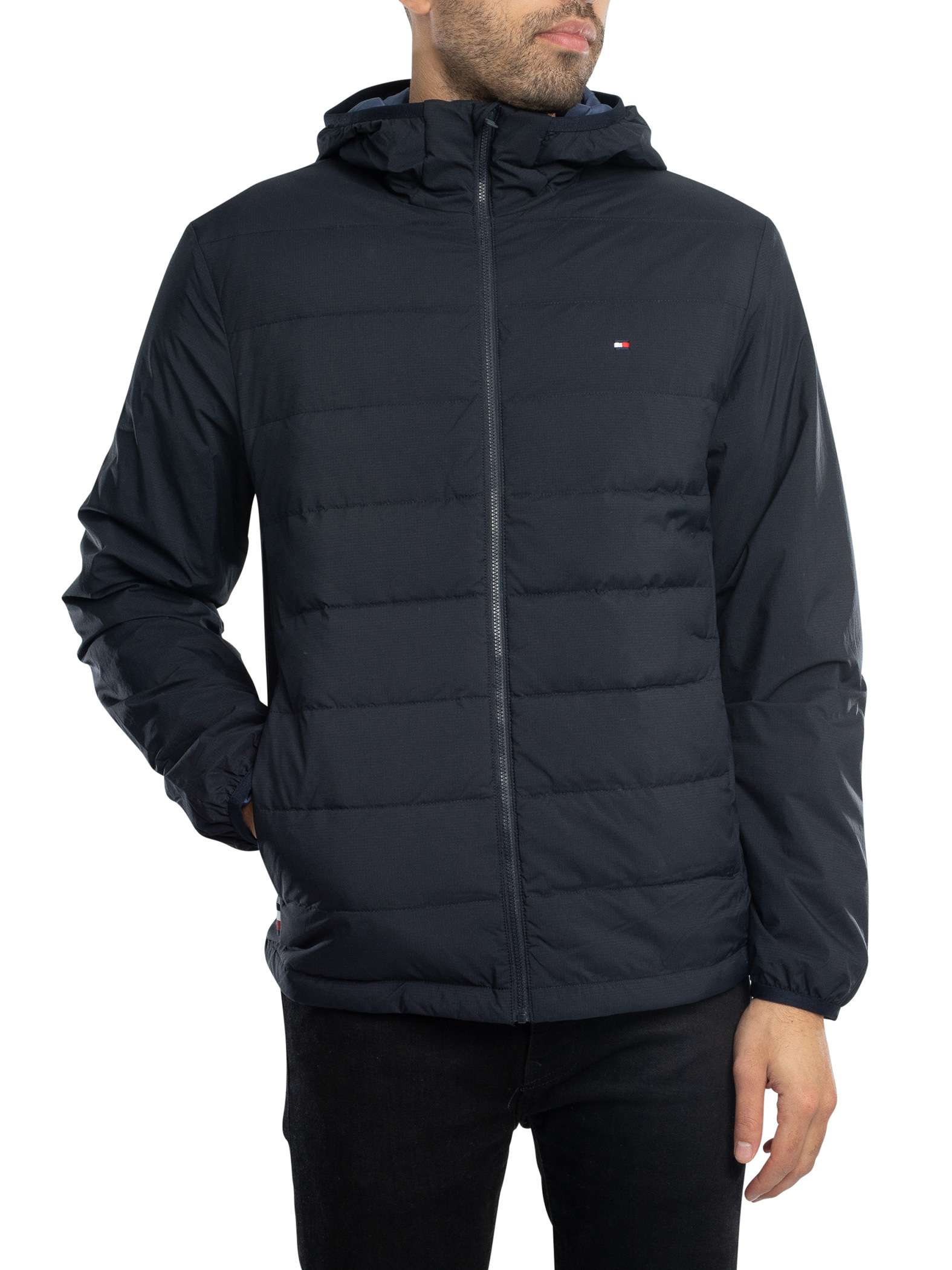 Mix Quilted Hooded Jacket