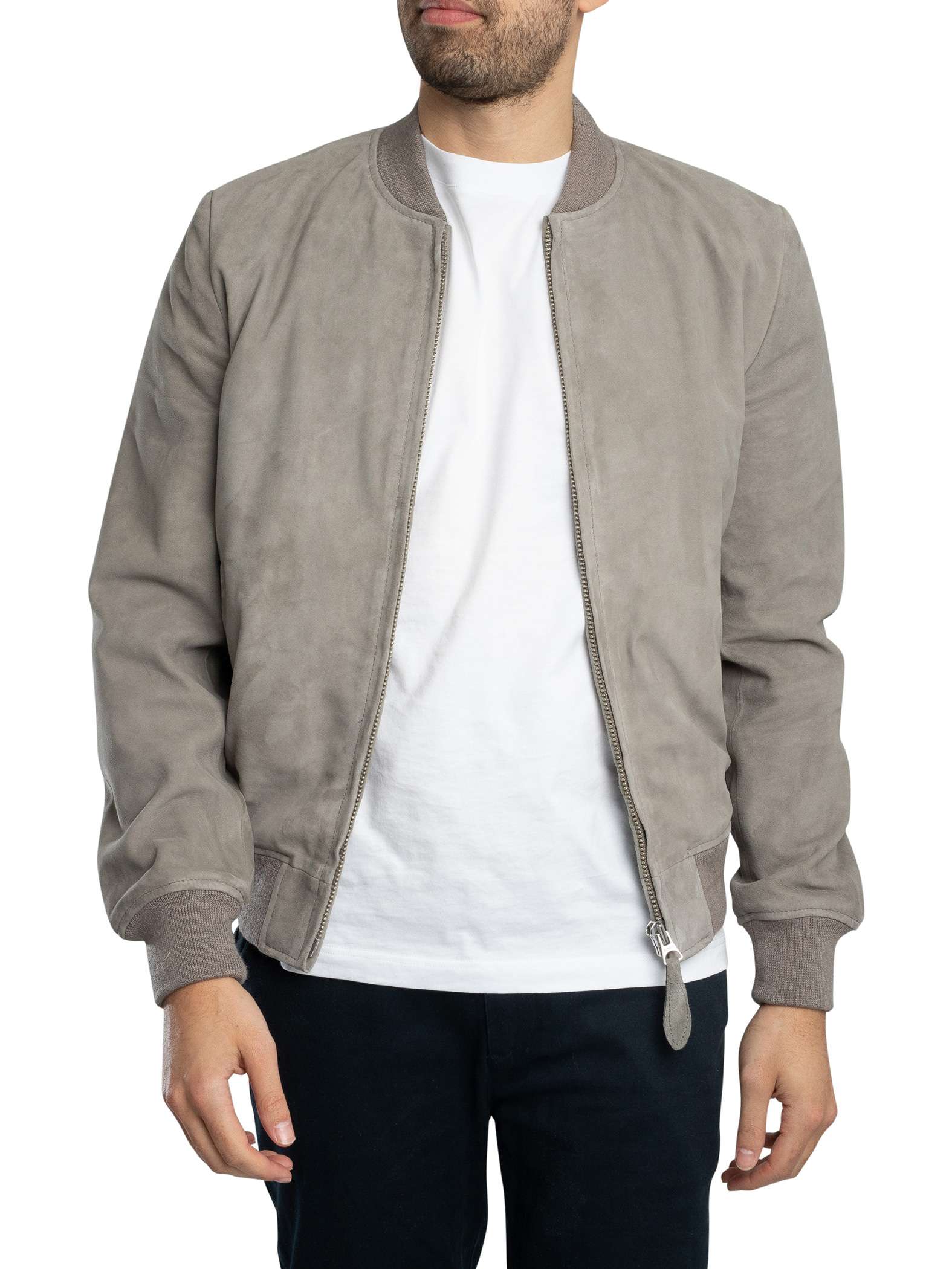 Suede Bomber Jacket