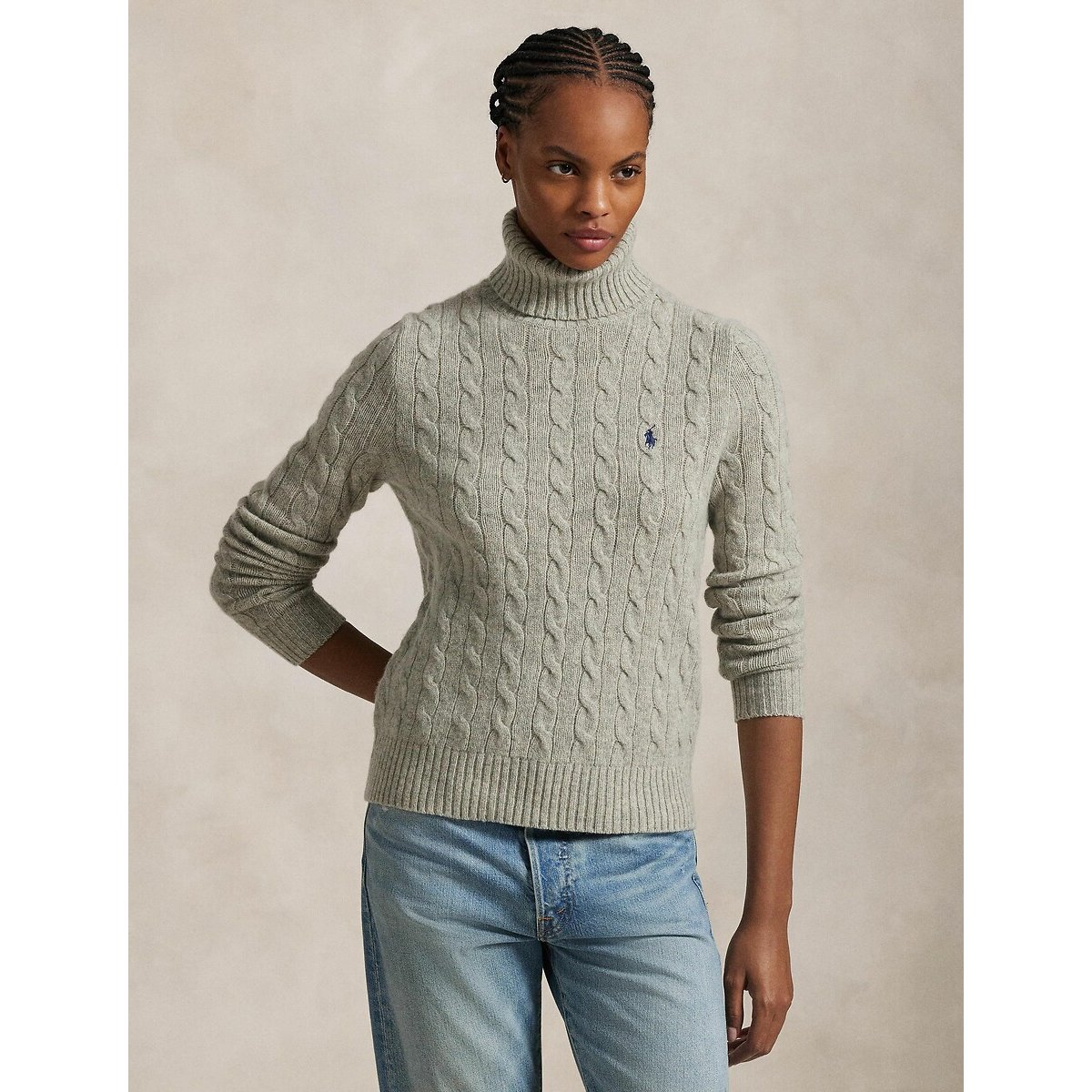 Wool/Cashmere Mix Jumper with Turtleneck