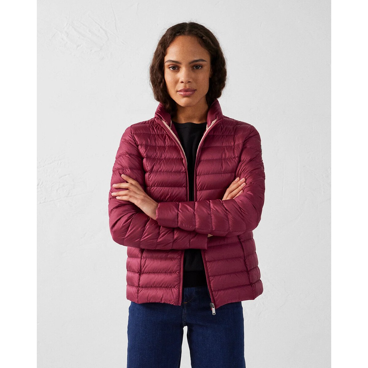 Cha Lightweight Padded Jacket with High Neck and Zip Fastening