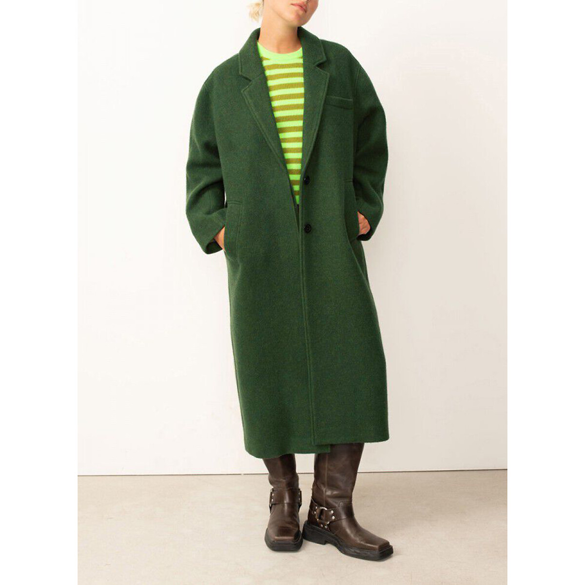 Nadabow Long Coat in Wool Mix