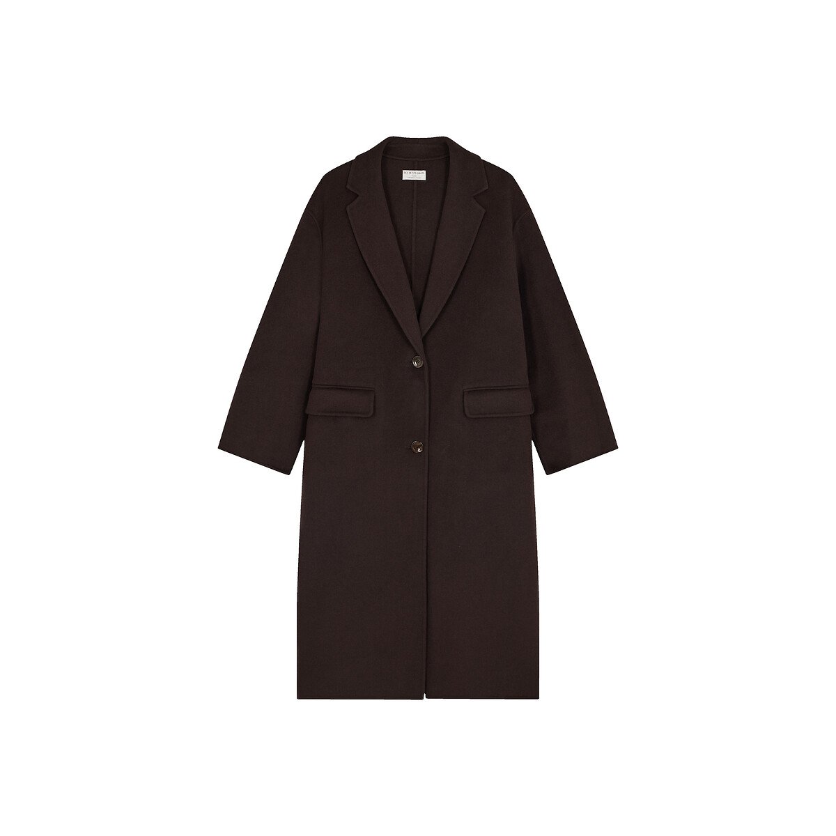 Neron Tailored Collar Coat in Wool Mix