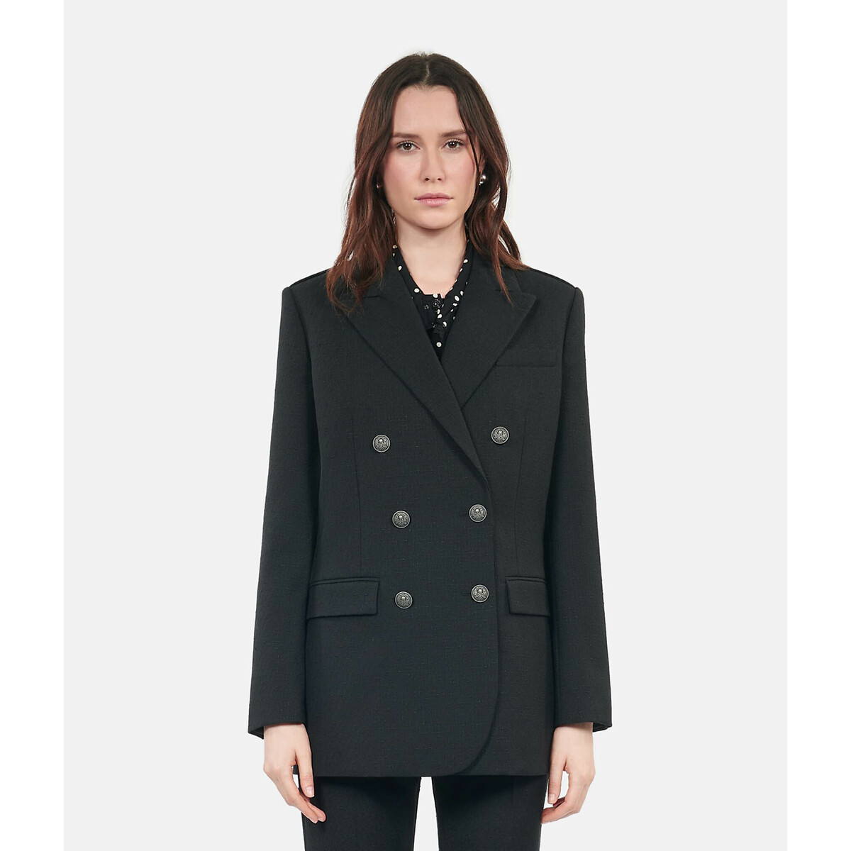 Wool Mix Buttoned Blazer