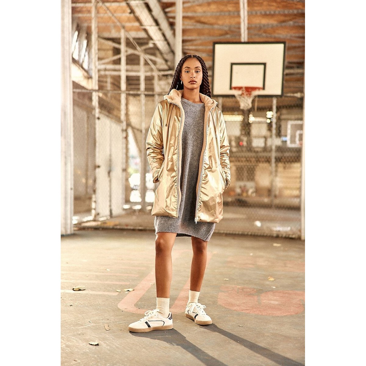 Mid-Length Hooded Windbreaker, Rainy