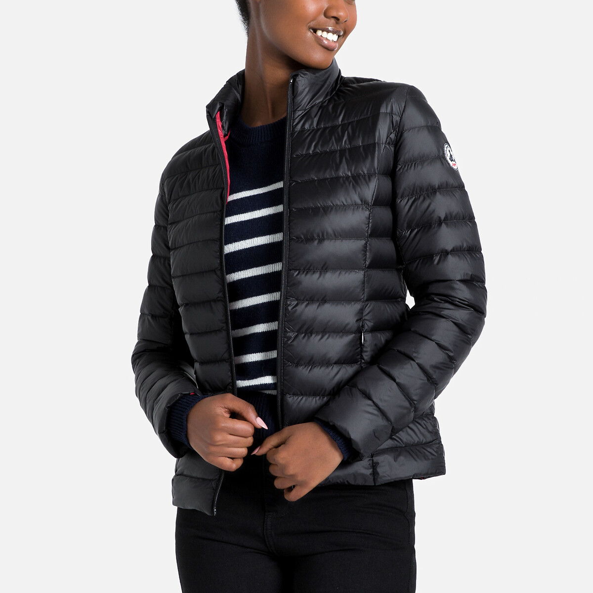 Cha Padded Jacket with High Neck and Zip Fastening