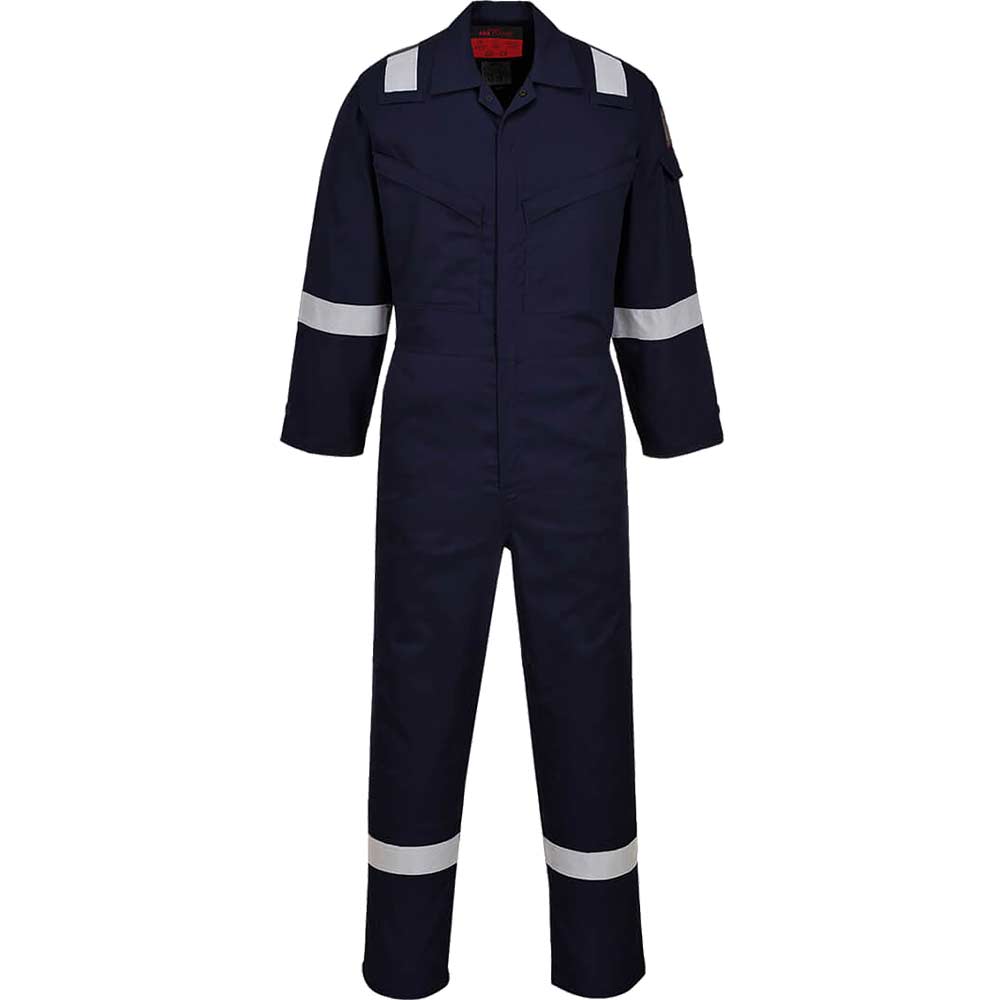 Araflame Silver Flame Resistant Coveralls Navy Blue 52" 31"