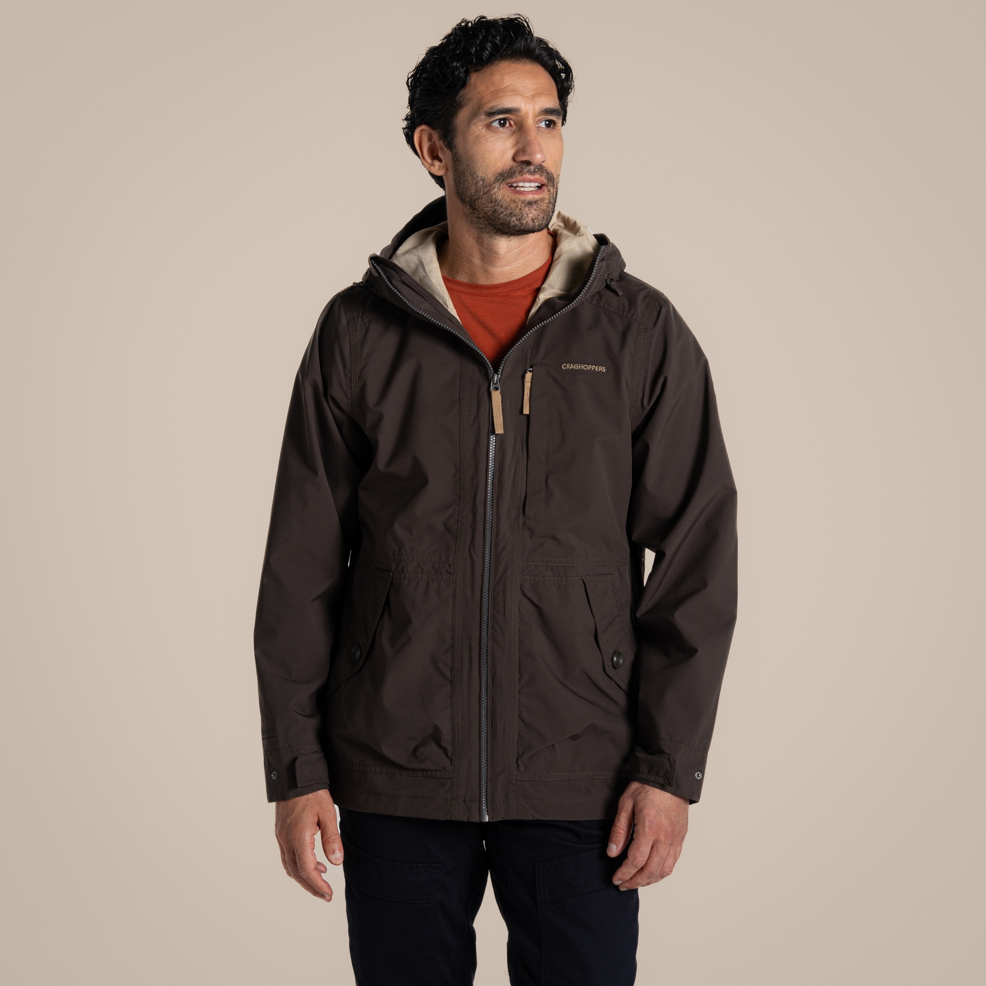 Craghoppers Men's National Trust Fairbrook Waterproof Jacket Woodland Green