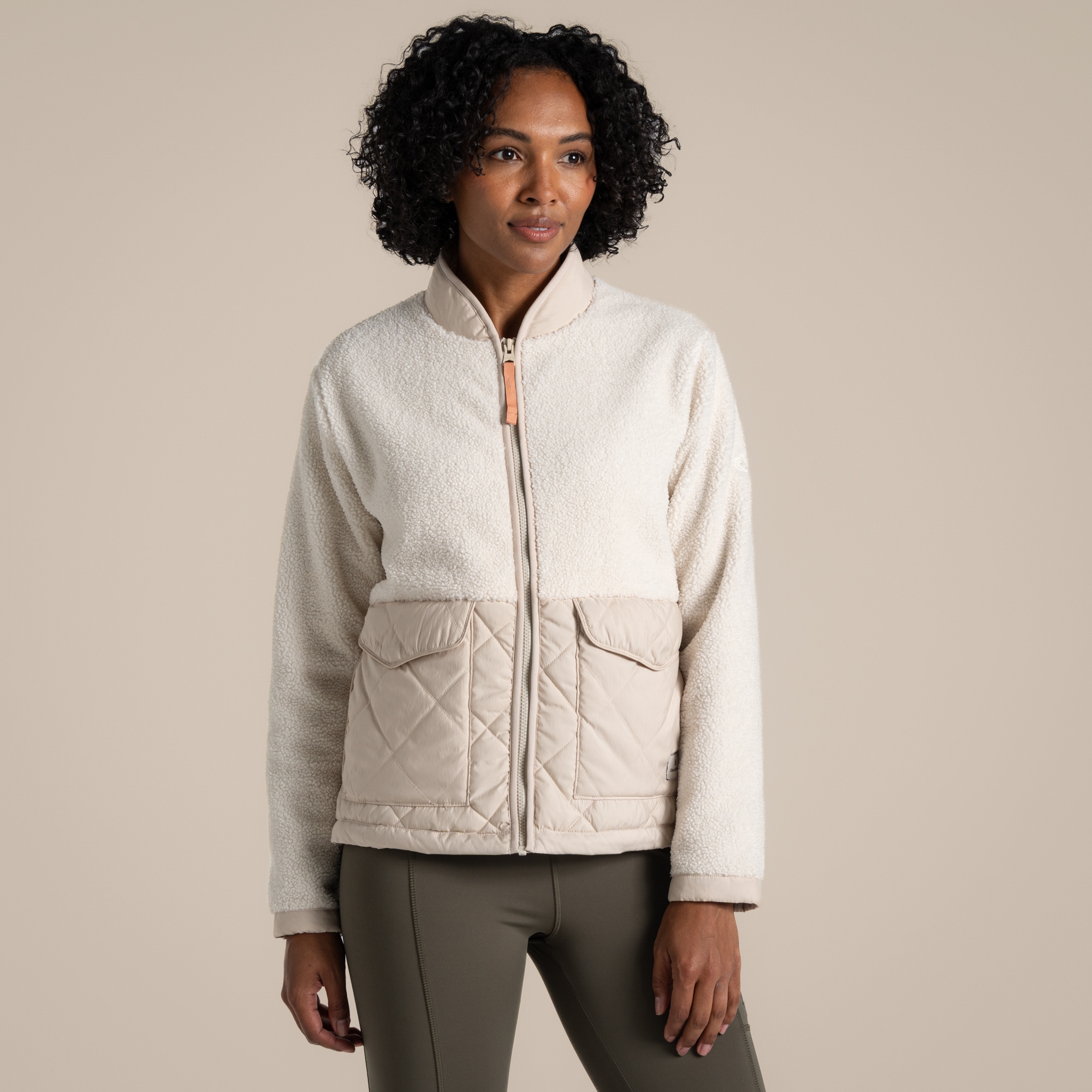 Craghoppers Women's Jamea Hybrid Insulating Jacket Ecru / Stone