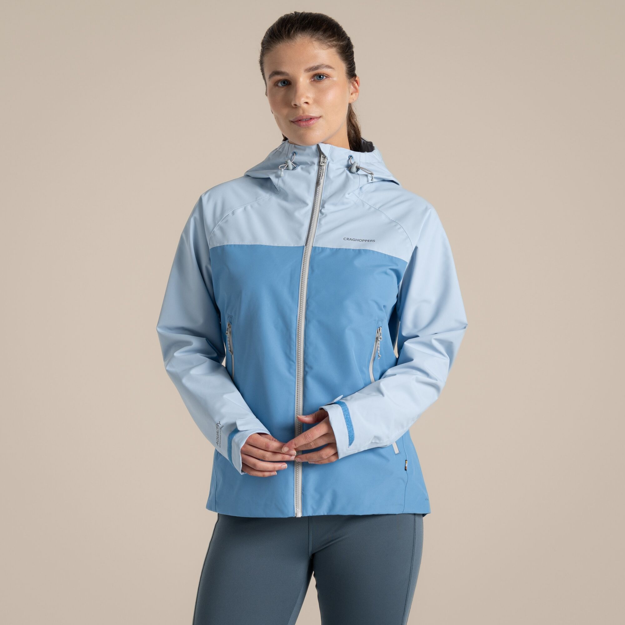 Craghoppers Women's Vanth Waterproof Jacket Nimbus Blue / Seaside Blue