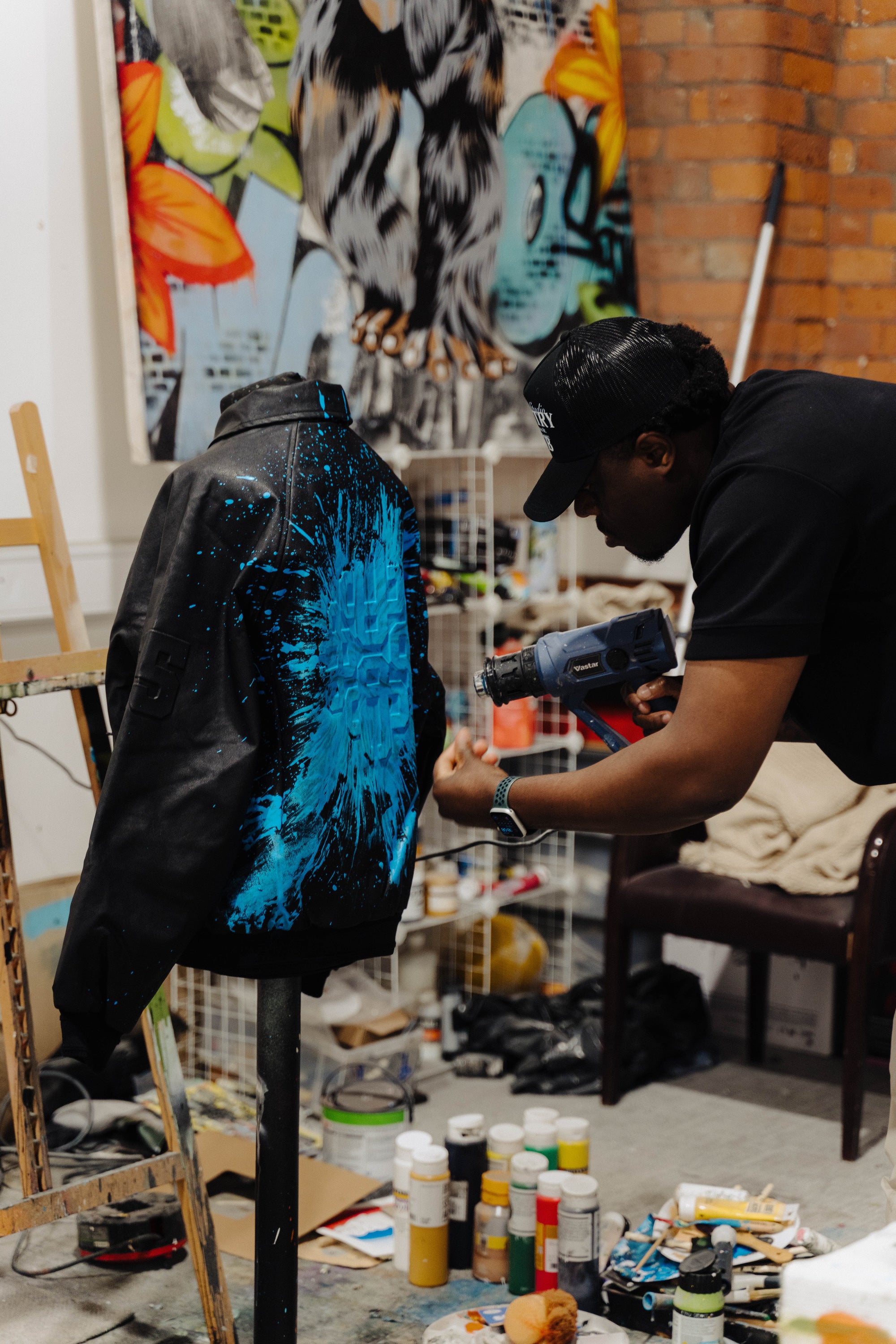 Boogie Embossed Bomber Jacket - Black