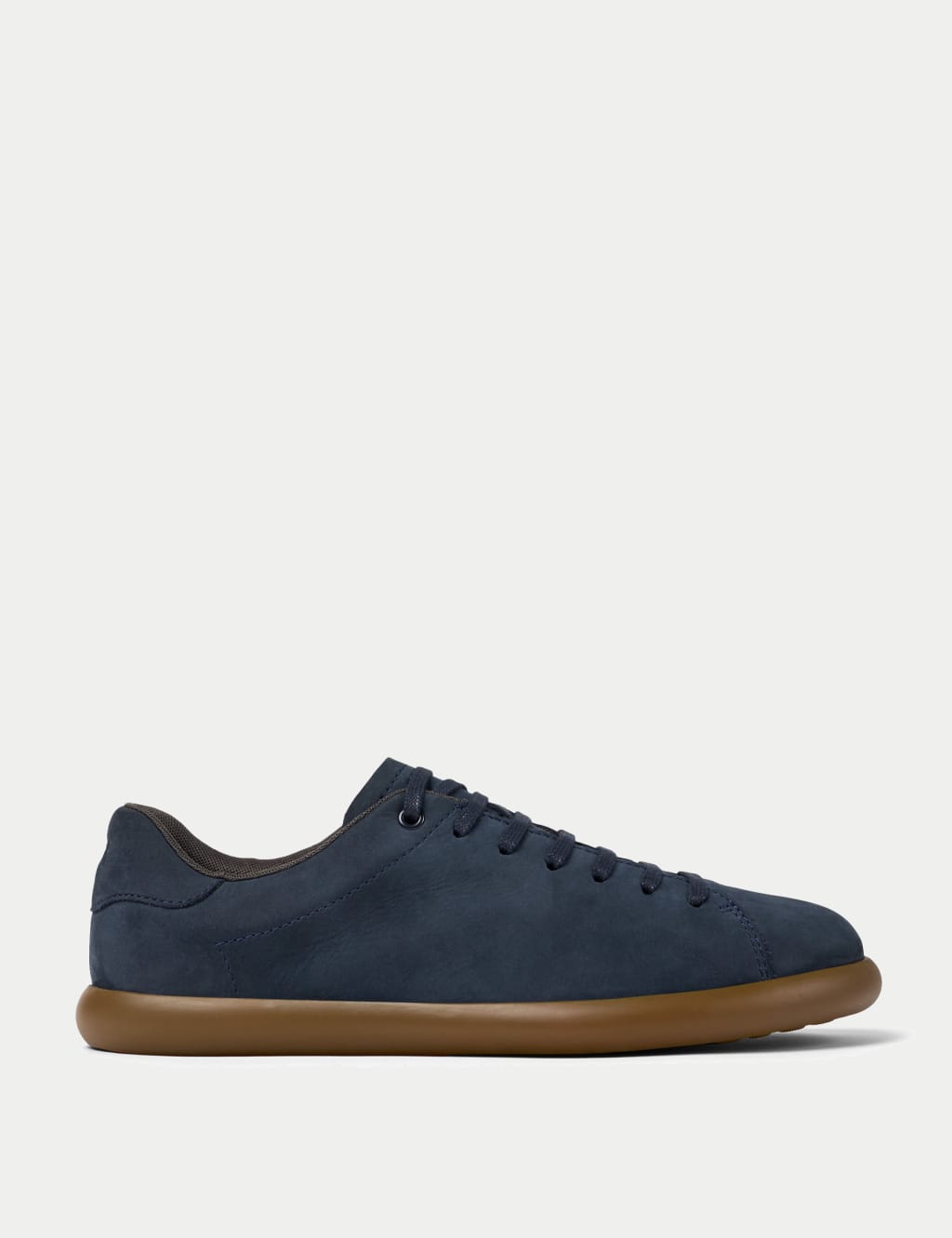 Camper Male Nubuck Lace Up Trainers - 6 - Navy, Navy,Dark Green
