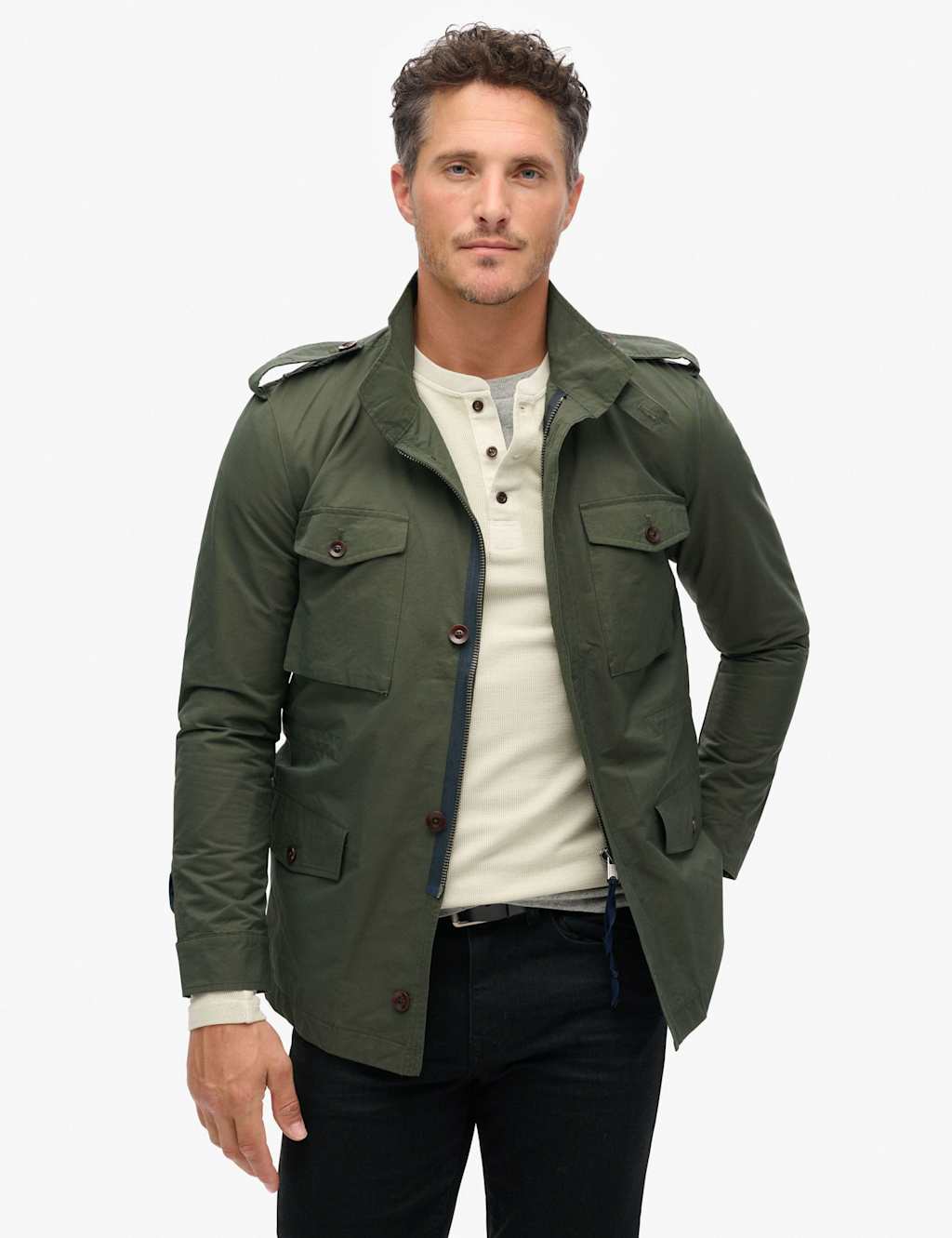 Superdry Male Cotton Rich Utility Jacket - M - Green, Green