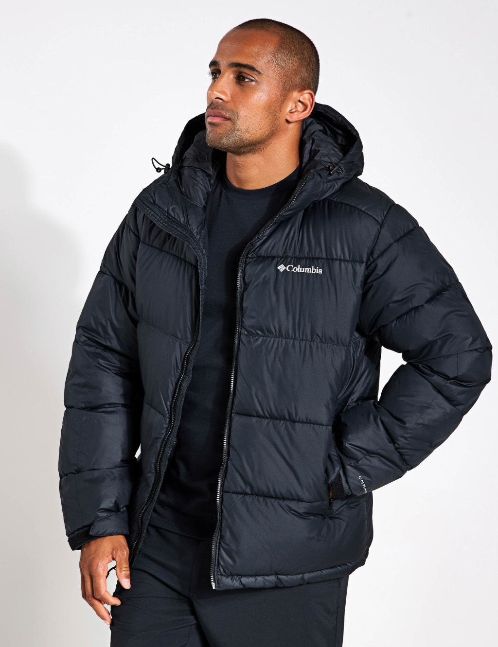 Columbia Male Pike Lake II Hooded Puffer Jacket - Black, Black,Olive