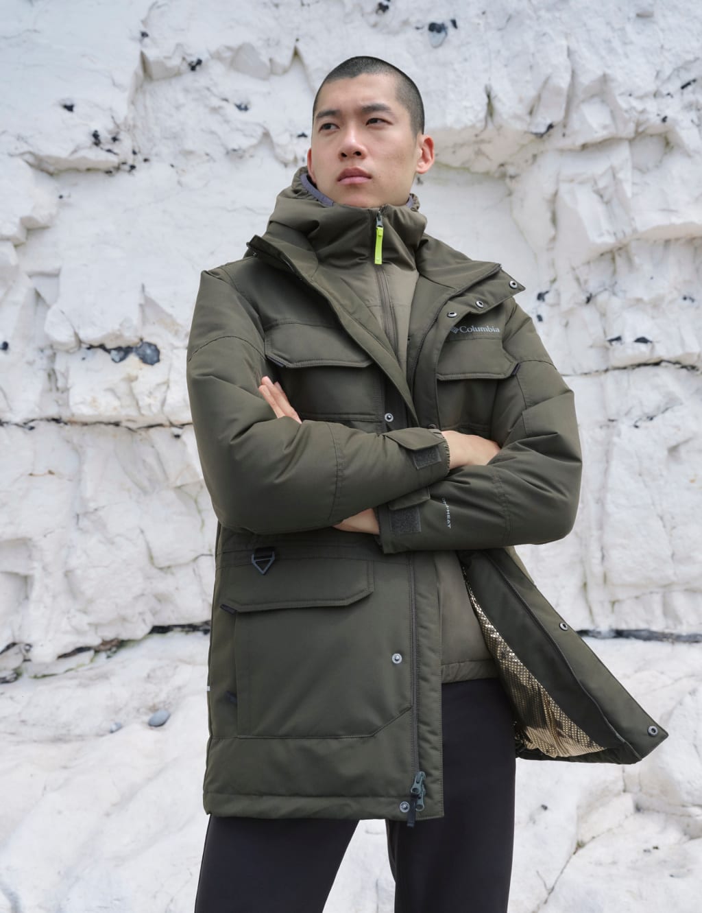 Columbia Male Landroamer II Waterproof Parka Jacket - XXL - Dark Green, Dark Green