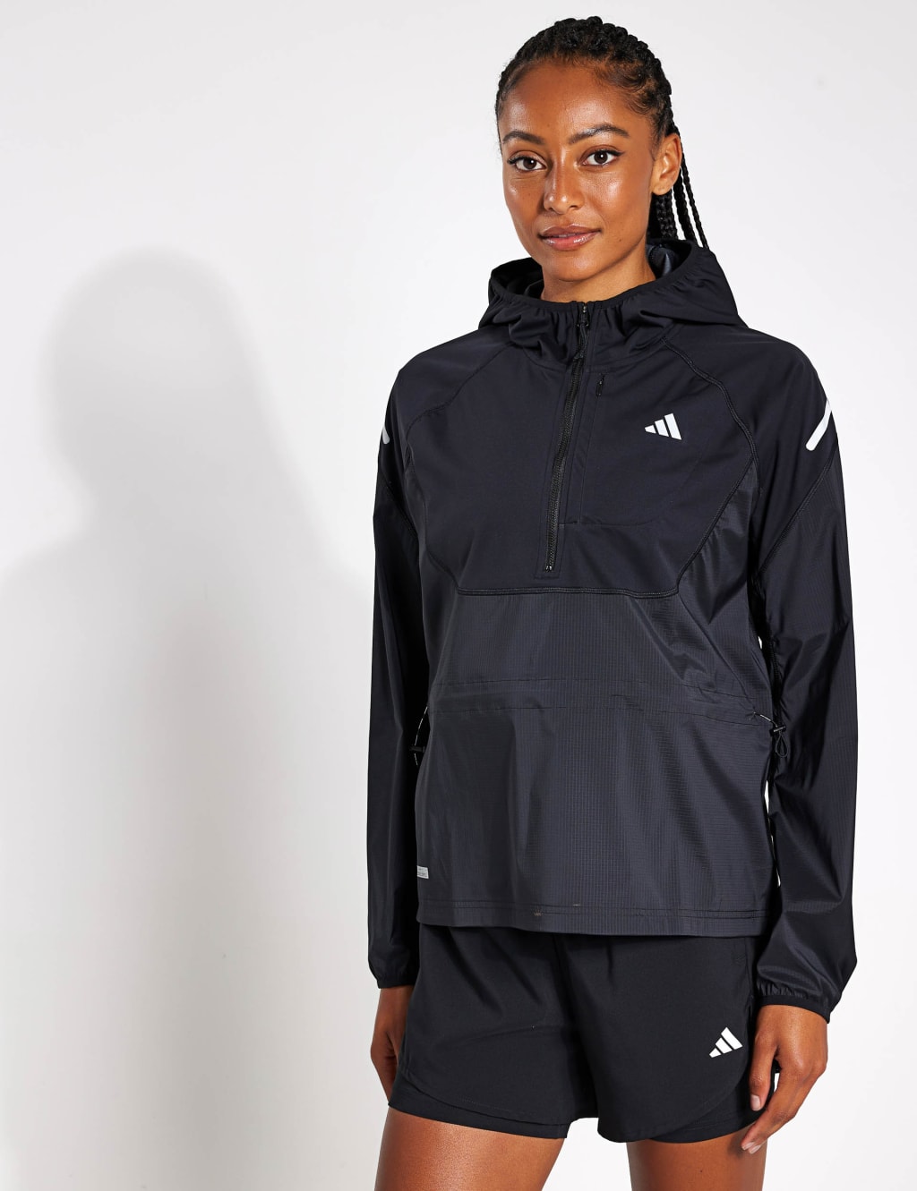 Adidas Female Ultimate Hooded Sports Jacket - Black, Black