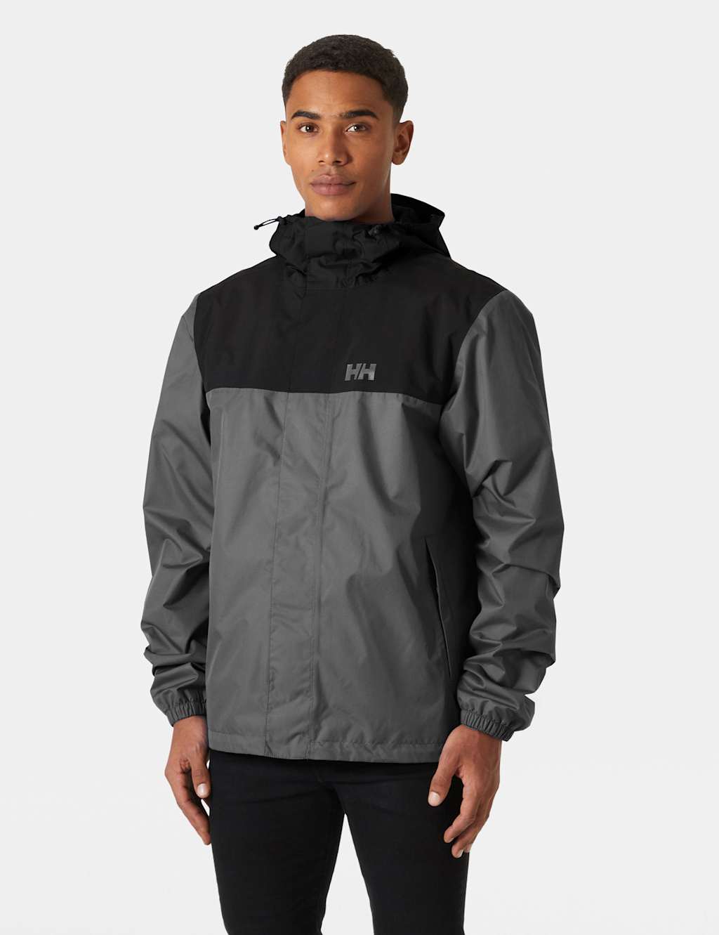 Helly Hansen Male Vancouver Waterproof Hooded Rain Jacket - L - Black, Black,Green,Air Force Blue