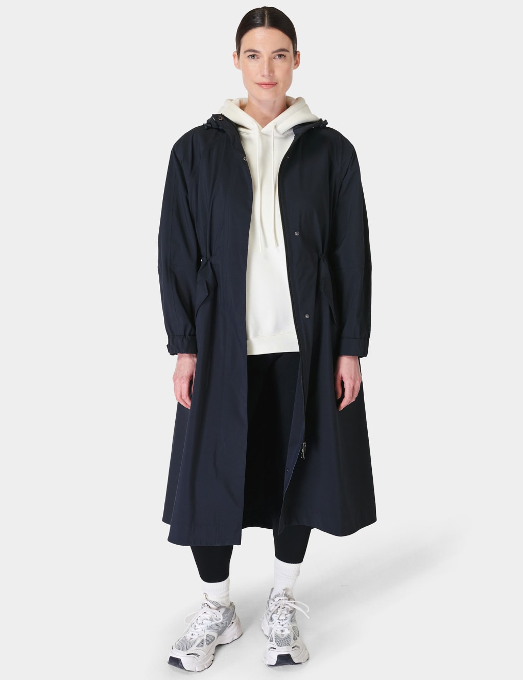 Sweaty Betty Female Motion Hooded Longline Parka - Navy, Navy