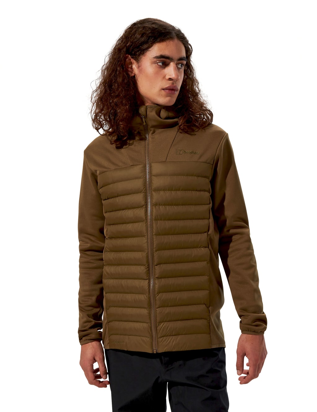 Berghaus Male Vaskye Hooded Quilted Jacket - Brown, Brown