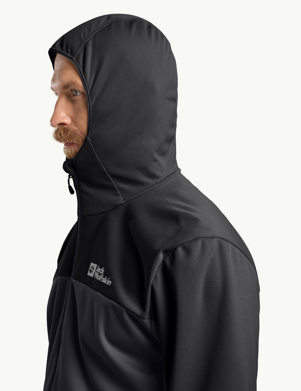 Jack Wolfskin Male Feldberg Zip Up Hoodie - Black Mix, Black Mix