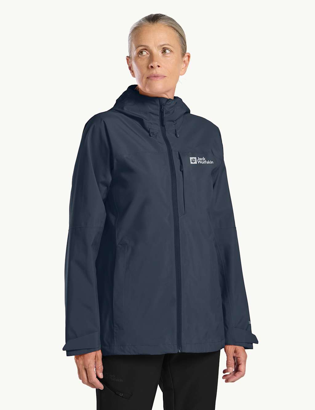 Jack Wolfskin Female Tempest 2 Layer Raincoat - Navy, Navy