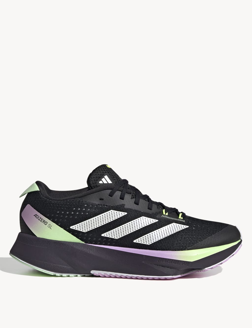 Adidas Female ADIZERO SL Running Trainers - 6 - Black Mix, Blush,Black Mix,Magenta