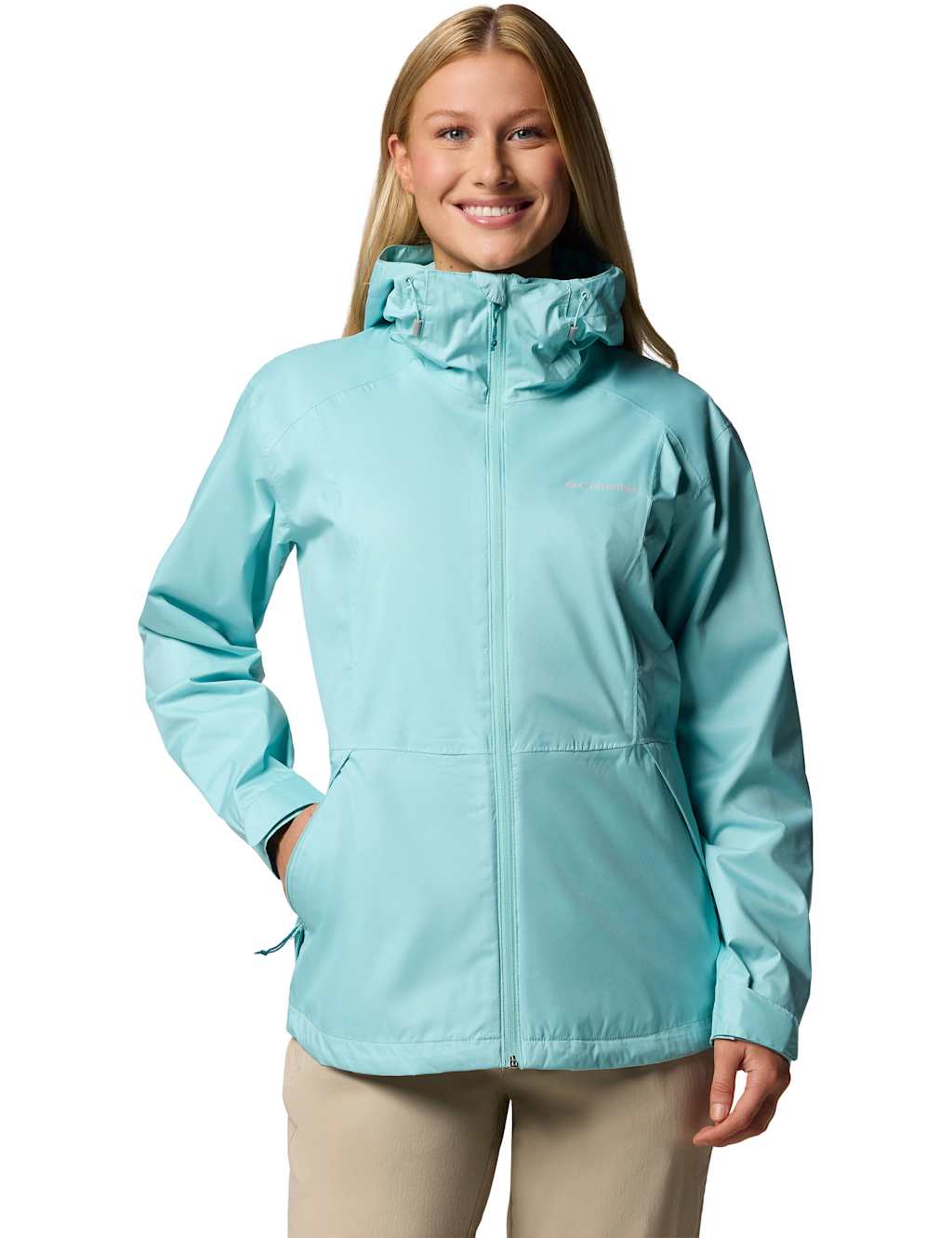 Columbia Female Inner Limits III Waterproof Hooded Jacket - Light Blue, Purple Mix,Light Blue