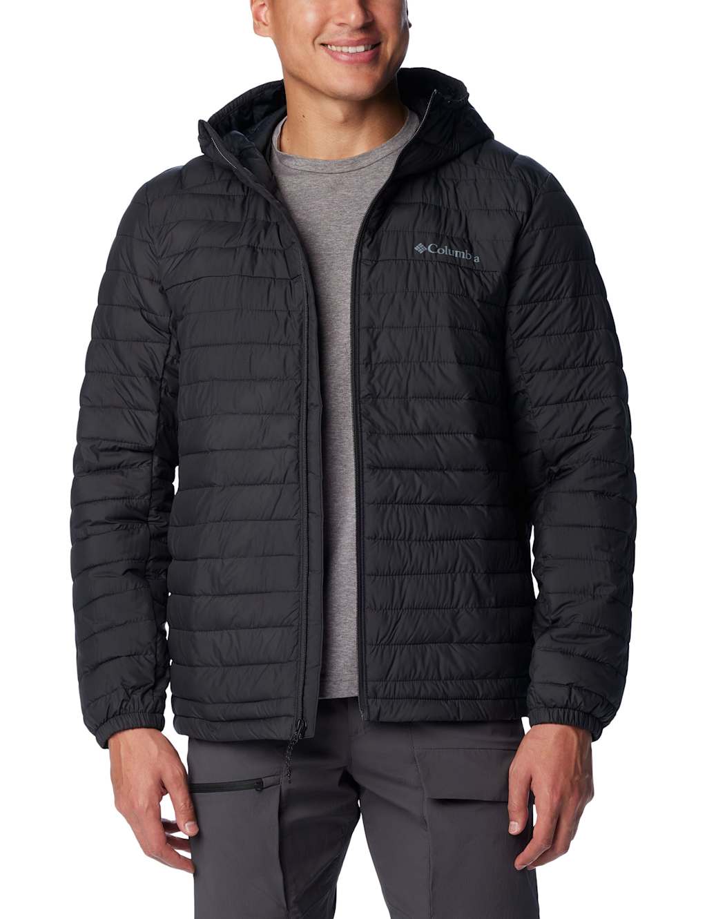 Columbia Male Silver Falls II Hooded Puffer Jacket - Black, Black,Navy