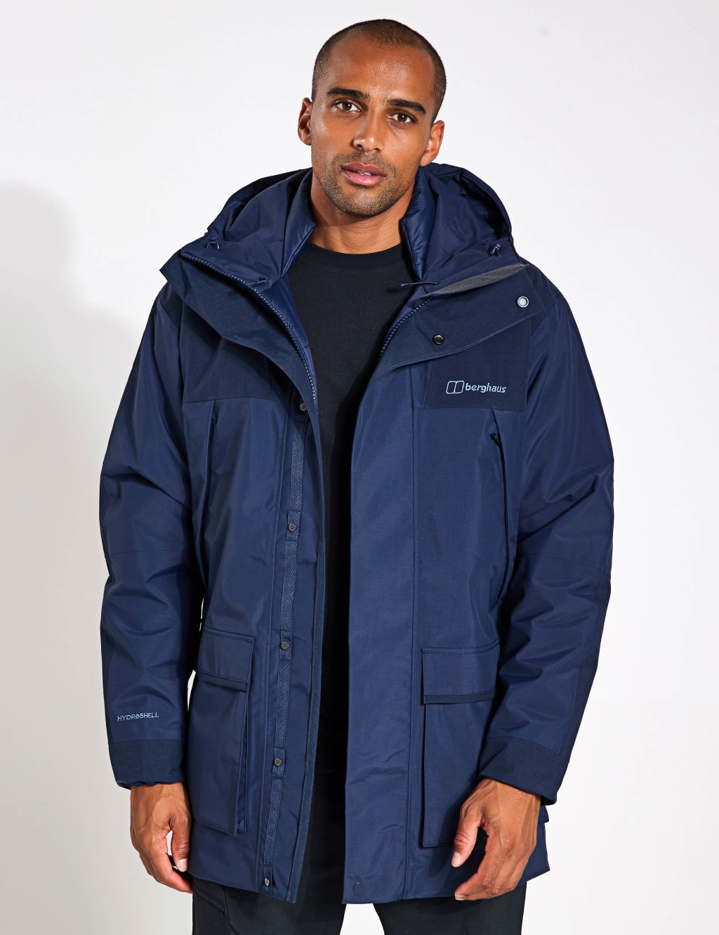 Berghaus Male Breccan Waterproof Hooded Parka - M - Dark Blue, Dark Blue