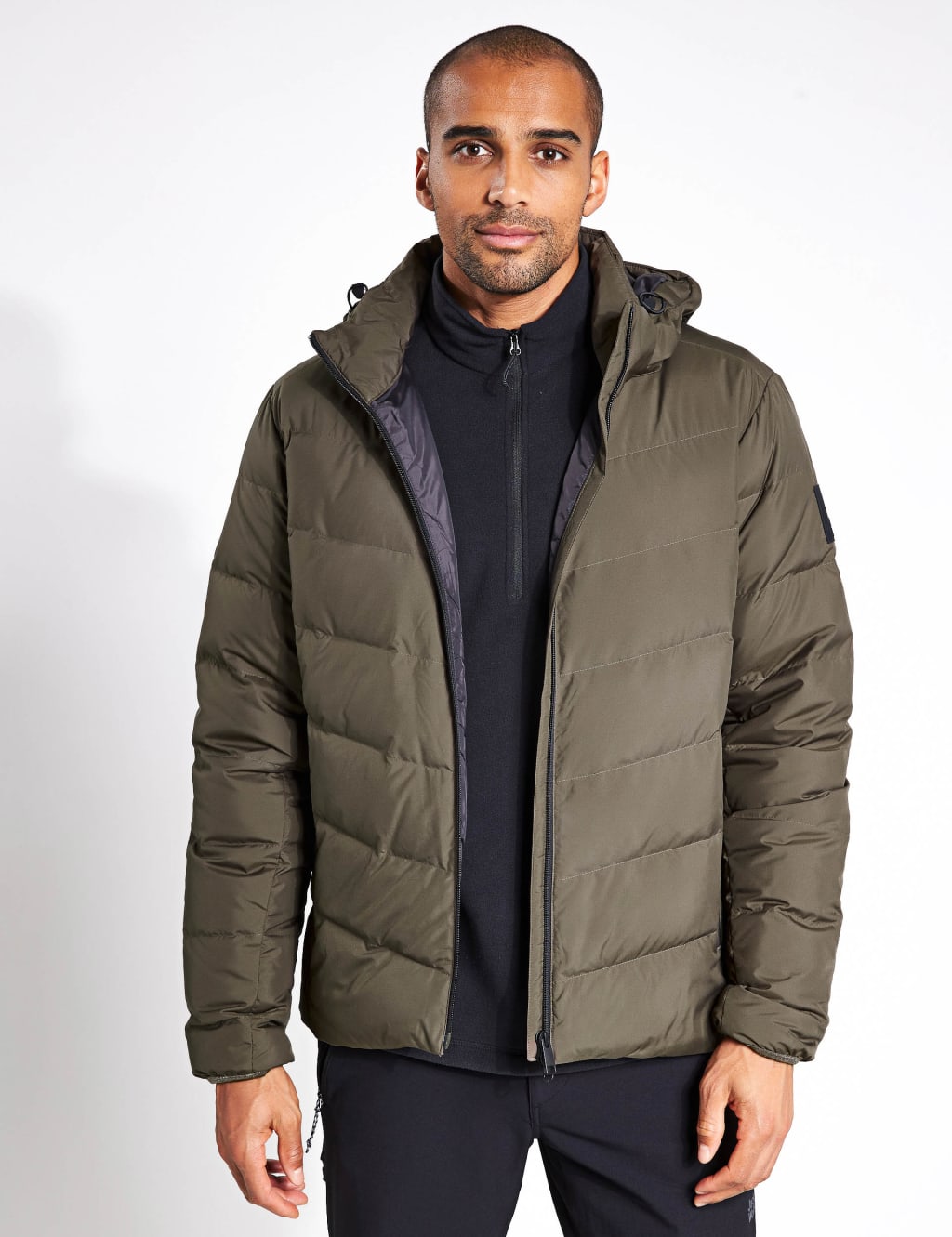 Jack Wolfskin Male Colonius Puffer Jacket - XXL - Light Brown, Light Brown,Charcoal