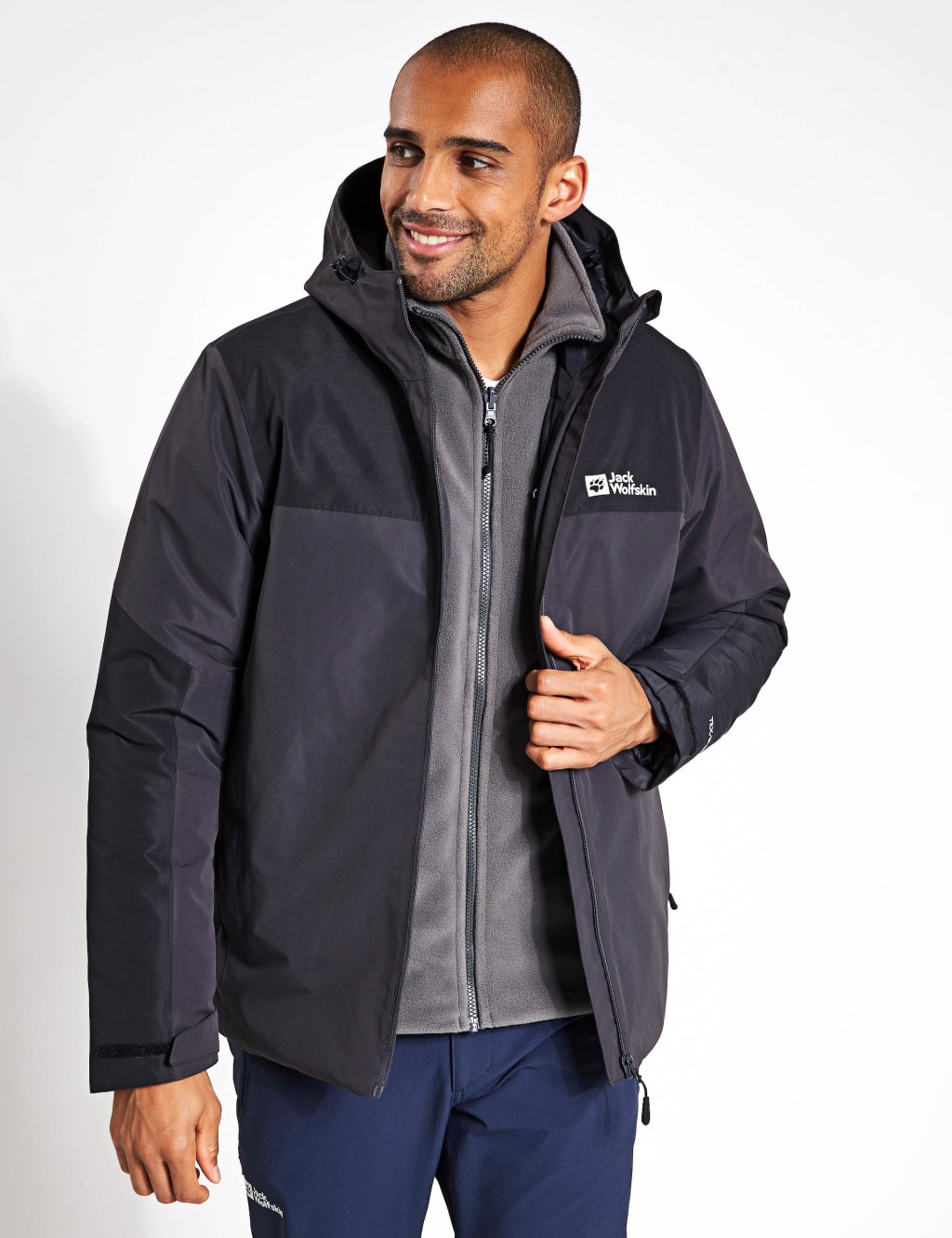 Jack Wolfskin Male Jasper Waterproof Padded Jacket - L - Charcoal, Charcoal
