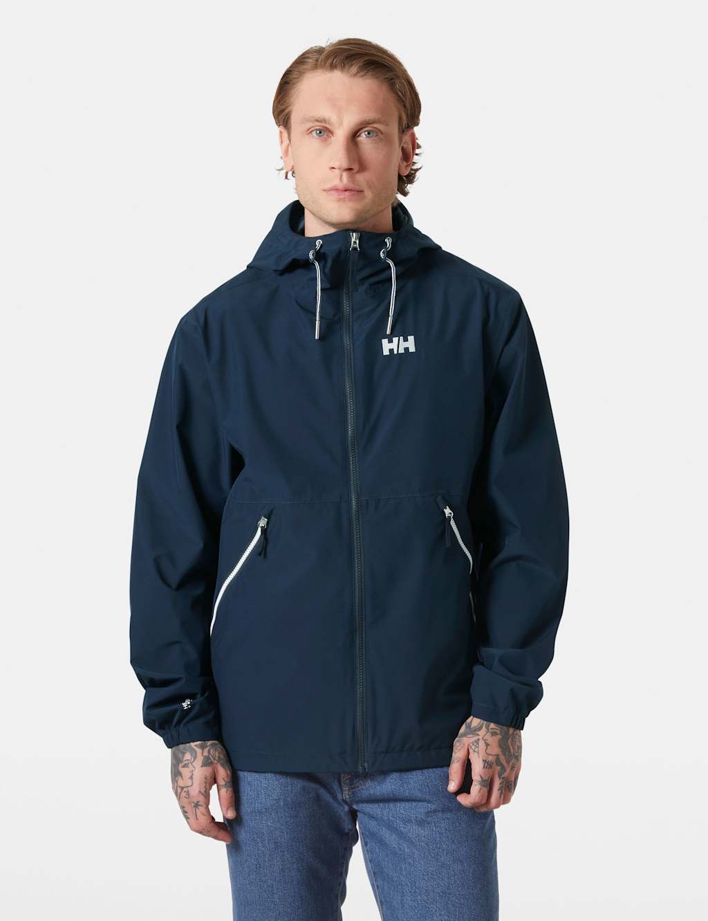 Helly Hansen Male Sandoy Rain Jacket - L - Navy, Navy