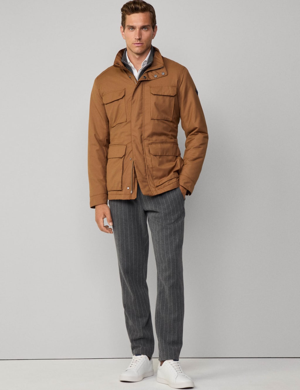 Hackett Male Utility Jacket - Tan, Tan