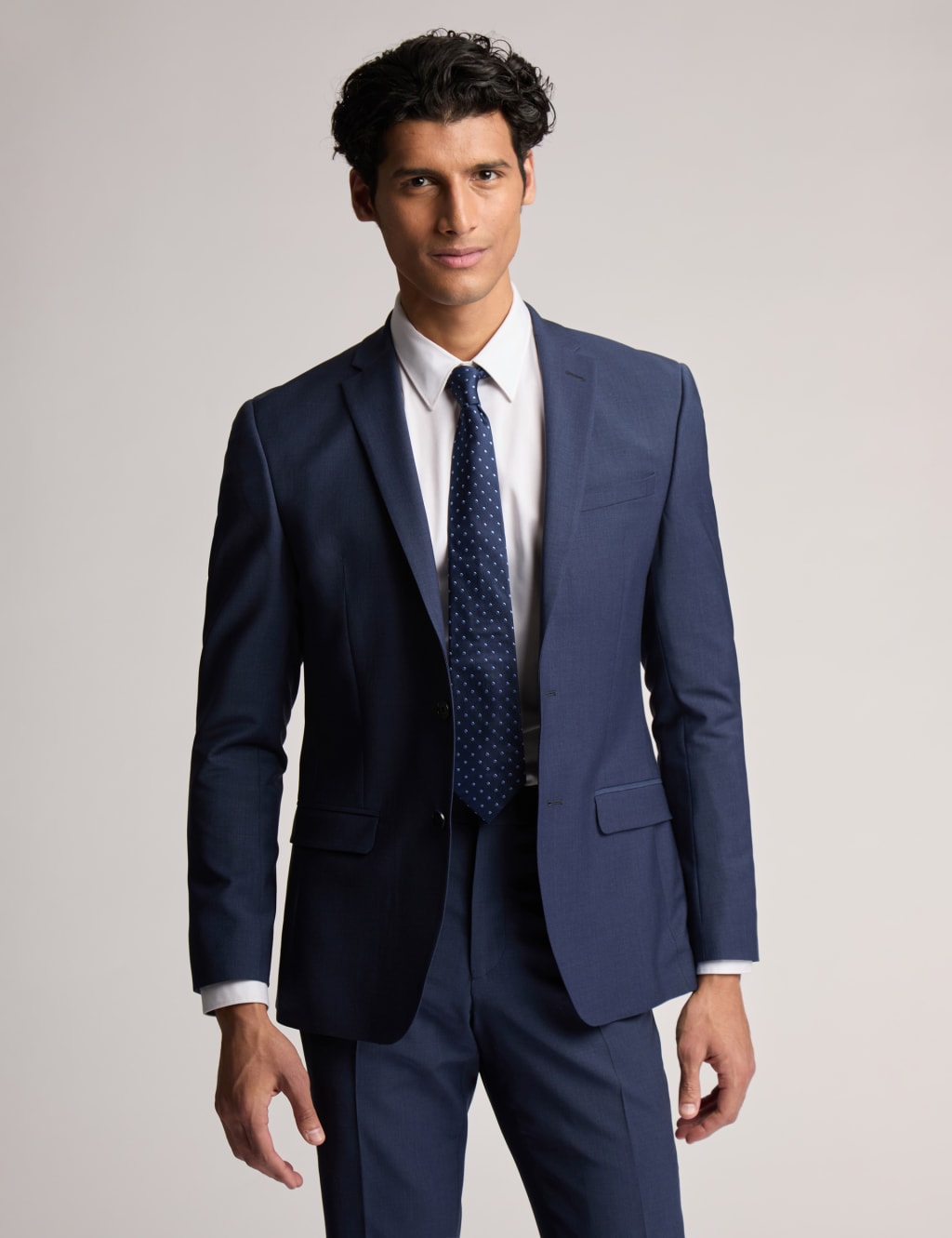 Ted Baker Male Wool Rich Slim Fit Jacket - 40LNG - Blue, Blue