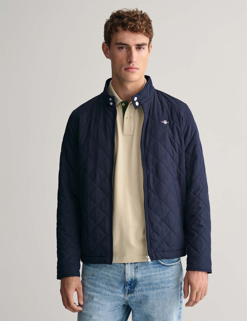 Gant Male Quilted Lightweight Jacket - Navy, Navy