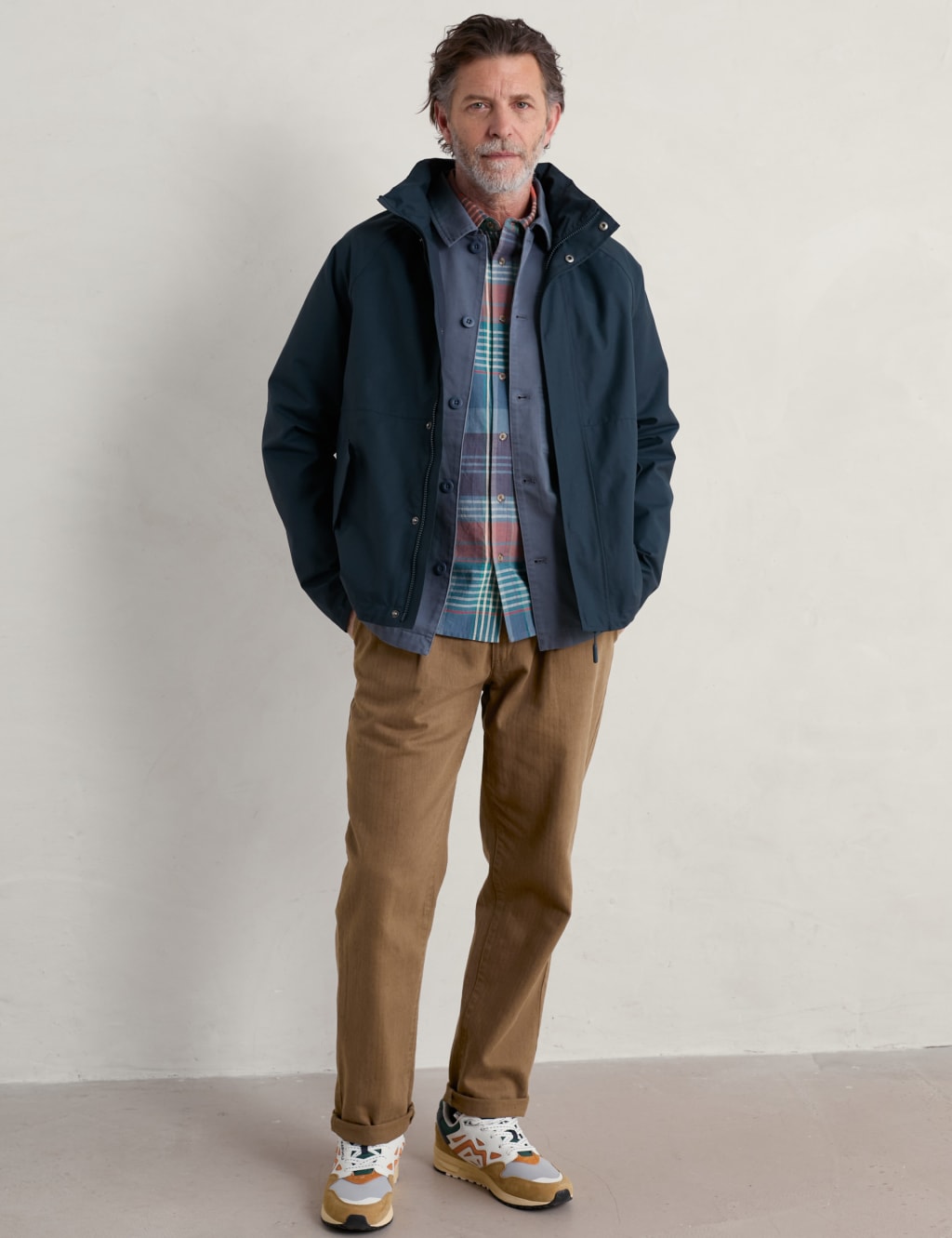 Seasalt Cornwall Male Cotton Rich Waterproof Mac - MREG - Navy, Navy