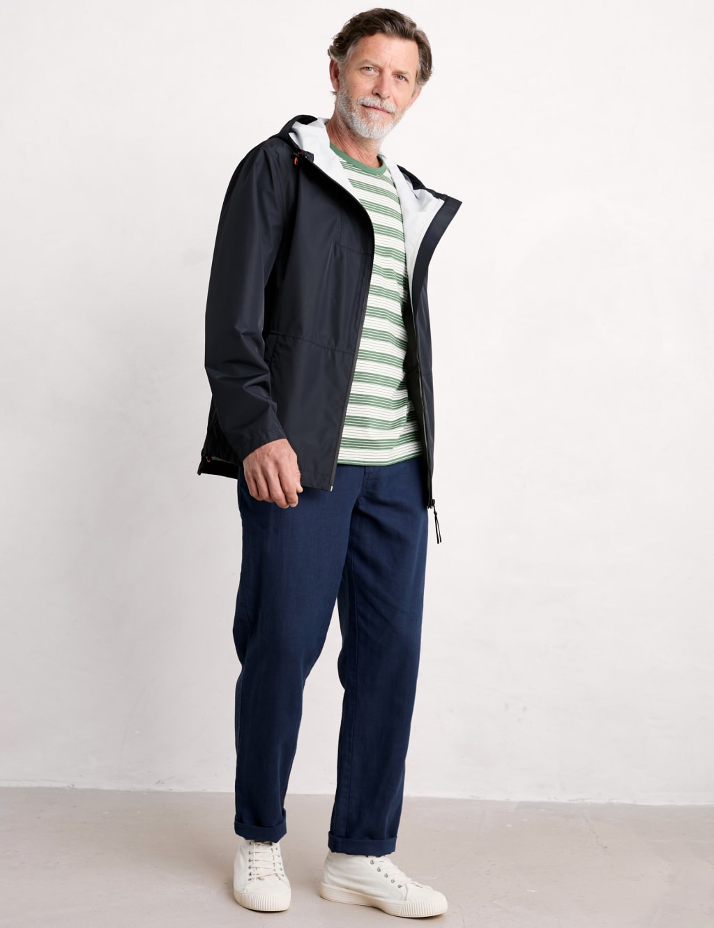 Seasalt Cornwall Male Waterproof Mac - XL - Navy, Navy,Green