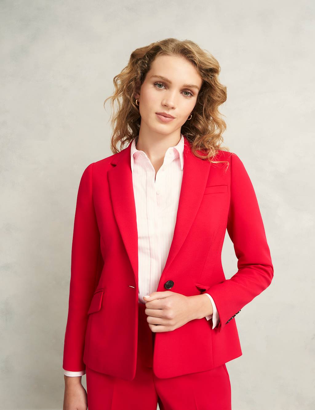 Hobbs Female Single Breasted Blazer - 12REG - Pink, Pink