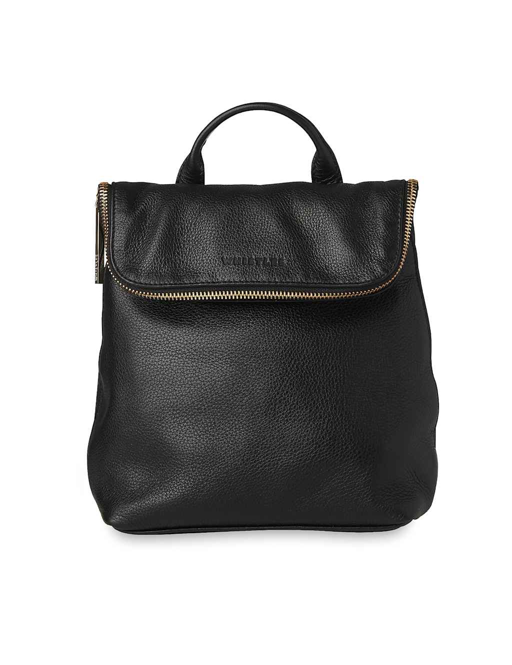 Whistles Female Leather Zip Detail Mini Backpack - Black, Black