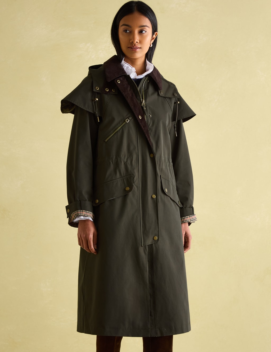 Joules Female Cotton Rich Coat - 20 - Green, Green