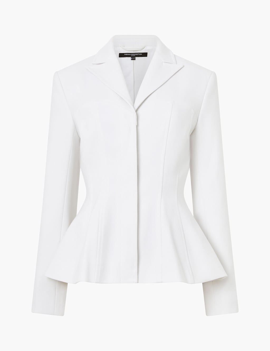 French Connection Female Twill Waisted Single Breasted Blazer - 8 - White, White