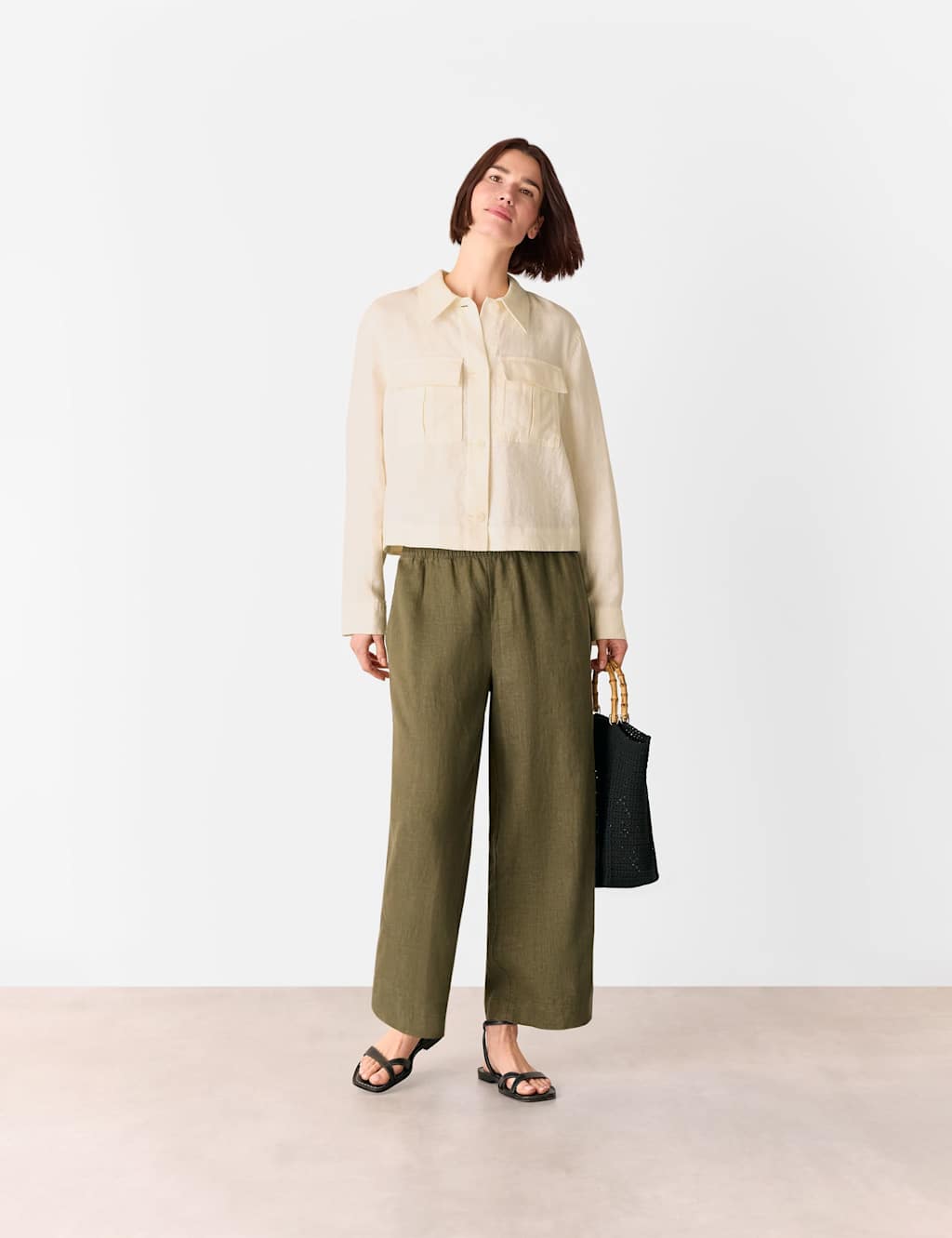 Whistles Female Pure Linen Lightweight Jacket - 14 - Ivory, Ivory