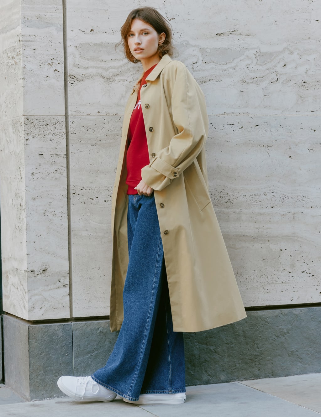 Albaray Female Cotton Rich Single Breasted Trench Coat - 12 - Stone, Stone